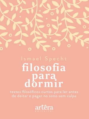 cover image of Filosofia para Dormir